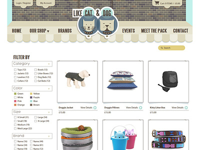 Pet Branding: Web Design & Illustration 4 Like Cat & Dog - Prt 2