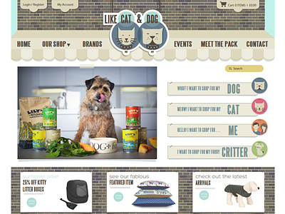 Pet Branding: Web Design & Illustration 4 Like Cat & Dog - Prt 1