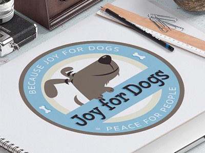 Pet Business Logo Design - Joy For Dogs canine circular cute joy pet business pet industry pet logo pet sitter pets playful