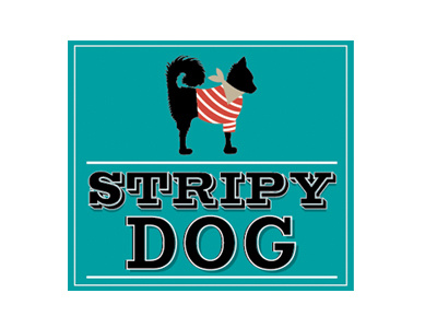 Stripydog Pet Boutique Logo canine dog nautical pet boutique pet logo design pet shop logo pet store retro