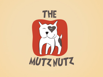 Pet Logo Design The Mutz Nutz (London, UK) bull dog canine cute dog doggy hot dog logo minaandmax pet pet boutique pet business branding design pet industry logo whimsical