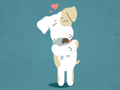 Pet illustration baby wags