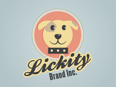 Lickity Brand Pet Business Logo animal logo branding canine cute dog dog logo logo pet pet business pet business branding design retro vintage