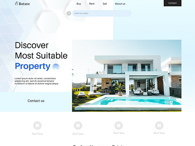Real estate website concept