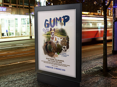 Movie poster: film GUMP design digital illustration digital painting fotomanipulace illustration obálka poster poster design