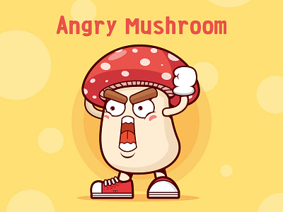 Angry Mushroom angry illustration mashroom
