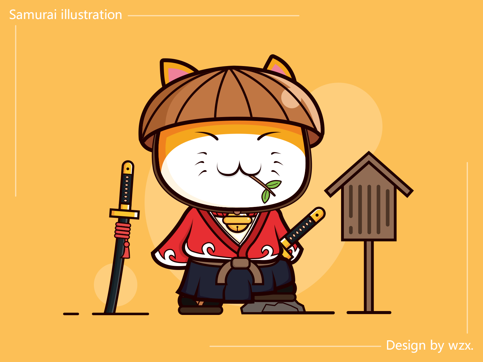 Samurai illustration by wuzx on Dribbble