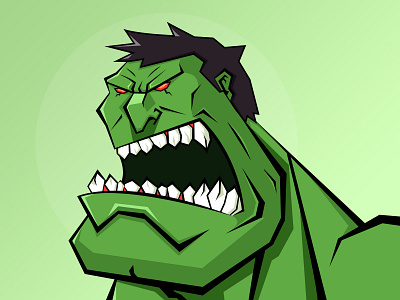 Hulk illustration angry design hulk illustration