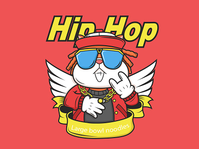 HipHop illustration cat design hiphop illustration