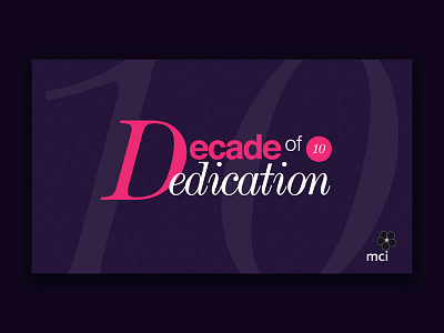Decade of Dedication cover design digital logo pdf