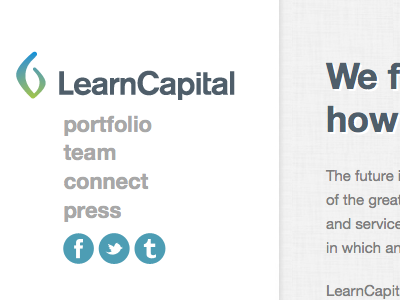 Learn Capital home page