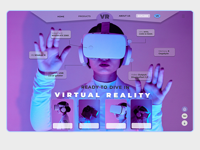 Landing Page for Virtual Reality Website