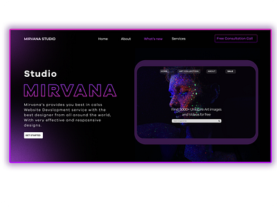 Web Art Design Studio Landing Page art branding design figma landing page ui user experience web web design