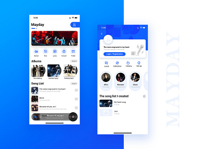 music interface about mayday design mayday music ui
