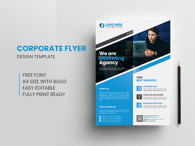Corporate Flyer Template agency branding business flyer corporate flyer flyer design poster template unique