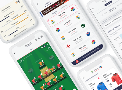 Sports Fantasy app design mobile app sports ui ux