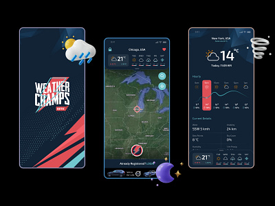 Weather Mobile App app design mobile mobile app ui ux weather