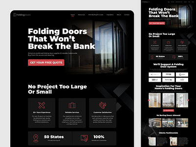 Folding Doors design ecommerce product ui ux website