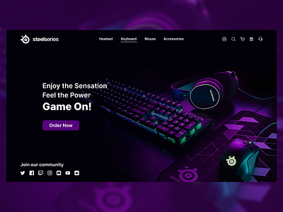 Steelseries Landing Page Redesign design ui ux