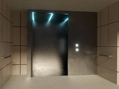 Elevator 3d architectural visualization blender design render