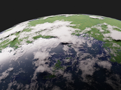 Alternate Earth 3d blender design earth planet render