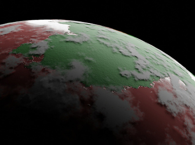 Red Planet 3d blender design planet render