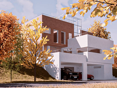 Lonely House 3d architectural visualization blender design photoshop render