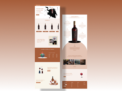 Wine website landing page design
