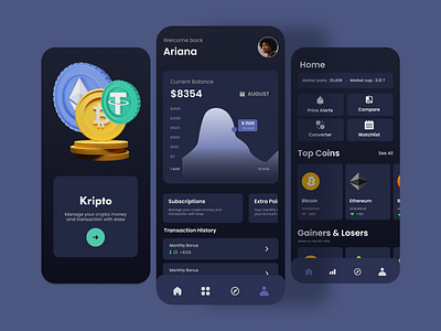 Kripto app design