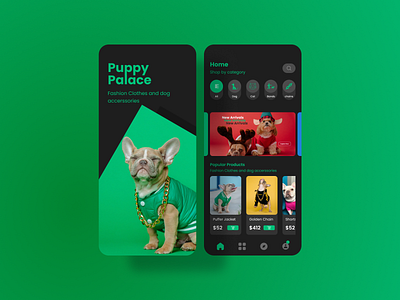 Puppy Palace pet accessories store app accessories appdesign branding cat cute design dog dogaccessories modernui newdesign pet puppy ui uidesign uiux ux