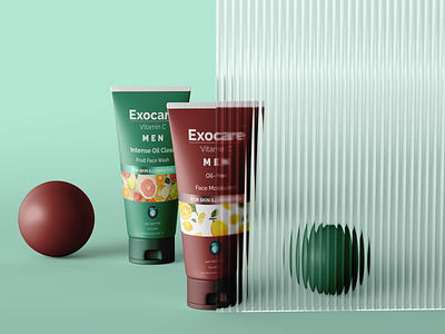 Exocare Moisturizer & Facewash packaging design 1