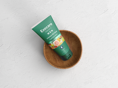 Exocare Facewash packaging design