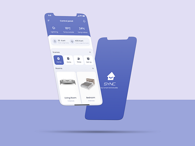 SYNC smart home app 3d app design graphic design newdesign smart smarthome ui uidesign uiux