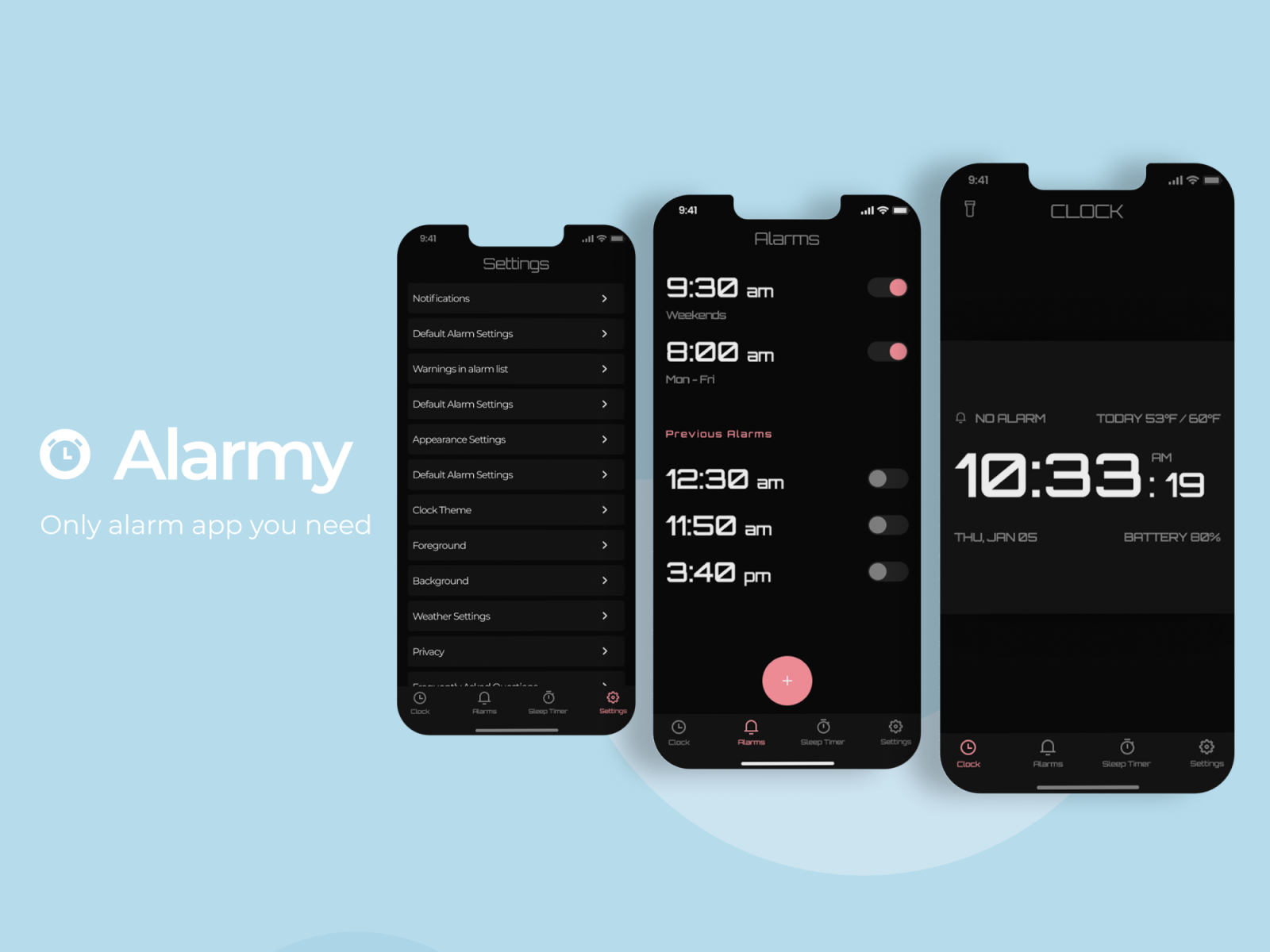Alarmy IOS app by Apptix.io on Dribbble