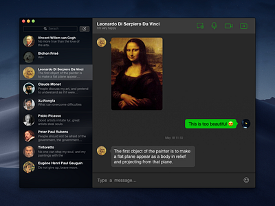 Chatting Mojave Night UI