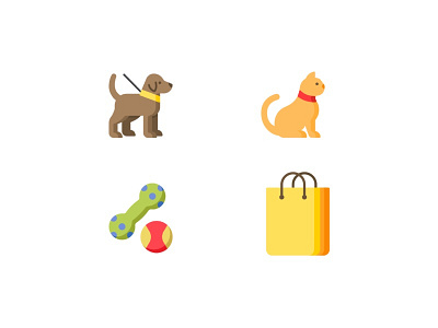 dog & cat & toy & shop design graphics icon illustration logo ui vector