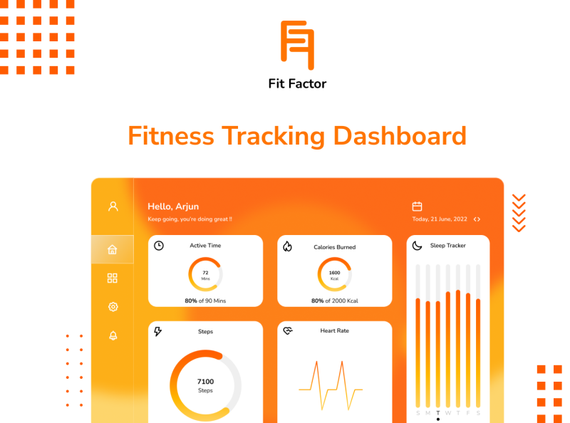Fitness Tracking Dashboard (UI Design) by Divakar on Dribbble