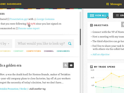 The Dashing Dashboard clean dashboard flat pastel sans serif