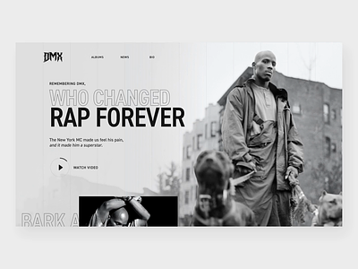DMX Tribute Site after effects animation din pro dmx parallax parallax scrolling parallax website parallax zoom ui ux zoom zooming