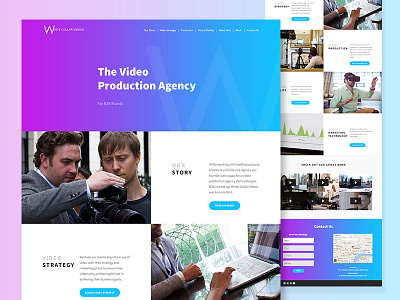One Page Site, Video Production Agency 🎥 agency gradient interface layout one page ui ux video web design website