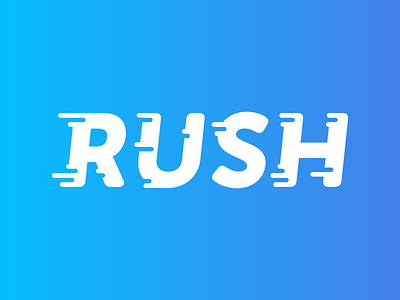 Rush Logo branding flat gradient identity logo logo design movement rush
