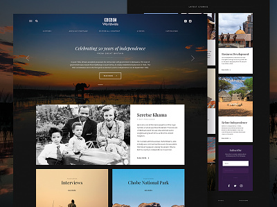 BBC Botswana Web Design 🐘 bbc bbc worldwide design interface ui ux web design website website design