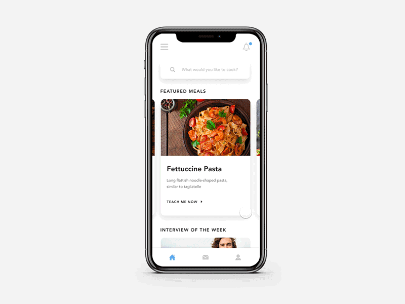 Cooking App 👨‍🍳 animation app design cooking interaction interface invision invision studio ios iphone x ui ux