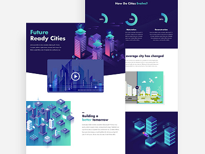 Future Cities 🚀 city design future infographic interactive ui ux web design website