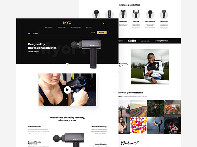 MyoPro Website 💪 after effects animation fitness gym interface massage therapy preloader recovery sports recovery ui ux web design website