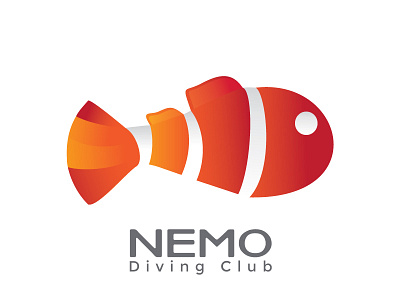 Nemo - Diving Club animal brand diving fish identity logo logotype mark nemo orange red sport