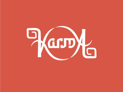 Semantic Antics - Karma ambigram concept design logo script semantic antics typography
