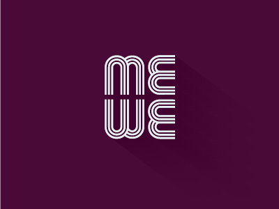 Me We logo branding design identity logo me we typography