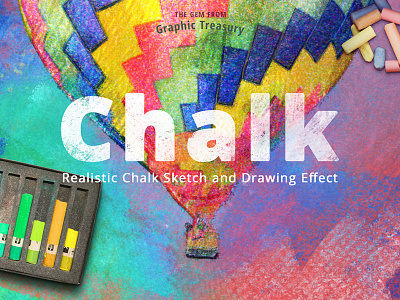 Realistic Chalk Drawing Effect — PS action action bright chalk colorful download illustration natural pastel photoshop realistic shading sketch