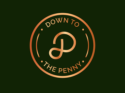 Down to the Penny | Main Brand Logo (Copper) branding business logo design finance financial illustration logo logodesign typography